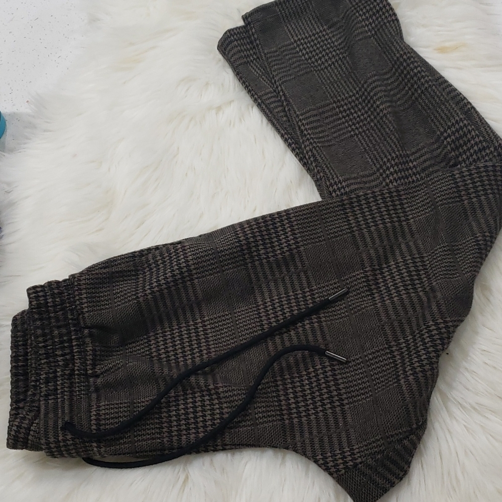 A NEW DAY drawstring Brown tone ankle cropped  pants , SMALL